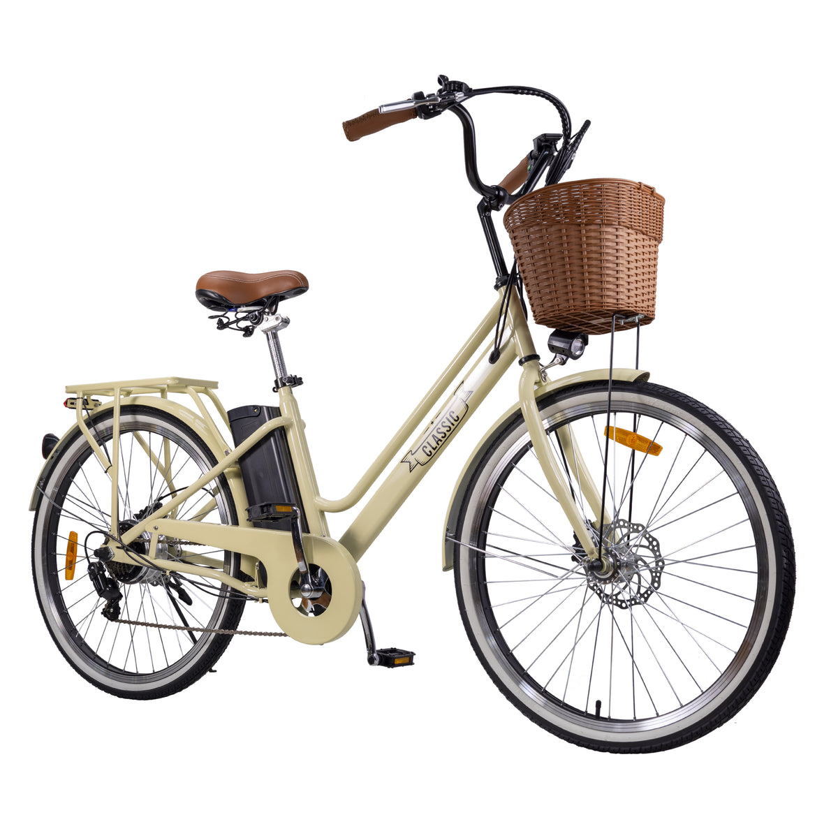 NAKTO 26-Inch Classic Electric Bike, 500W Rear Hub Motor, 48V 10Ah