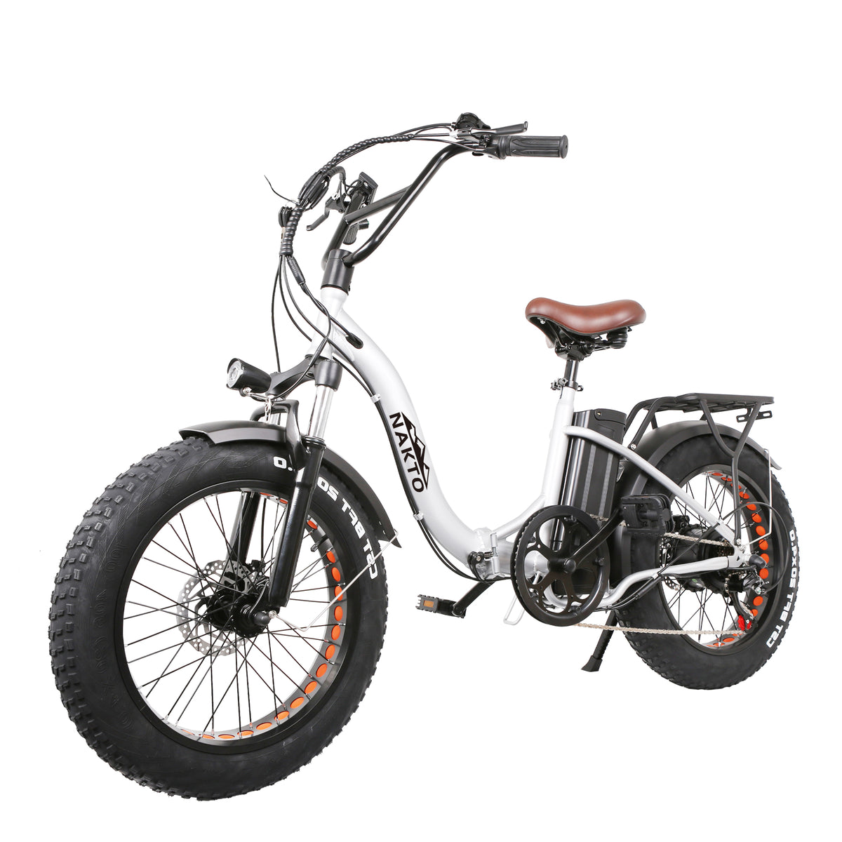 NAKTO 20-Inch Folding Fat Tire Electric Bike, 500W Motor, 48V Battery