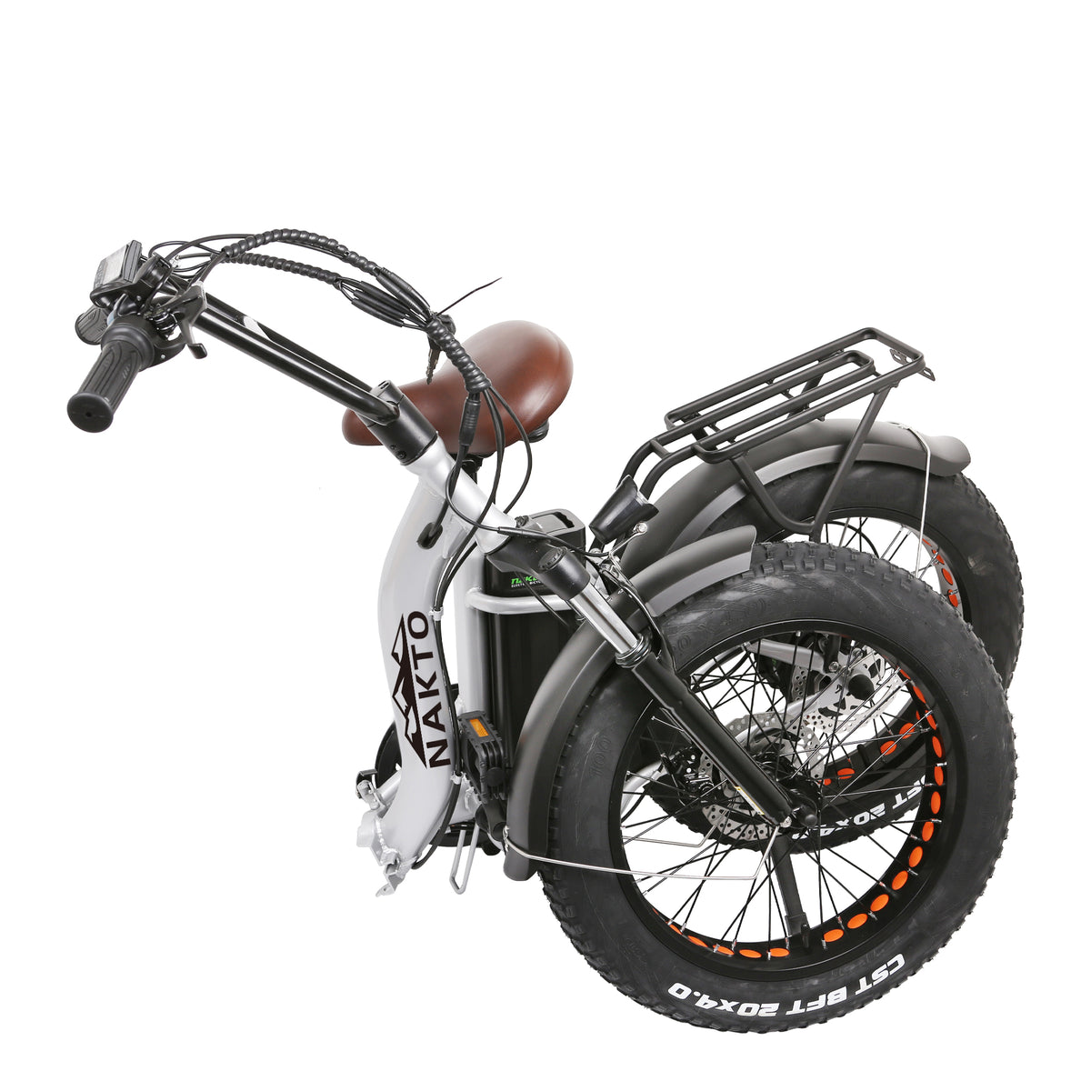 NAKTO 20-Inch Folding Fat Tire Electric Bike, 500W Motor, 48V Battery