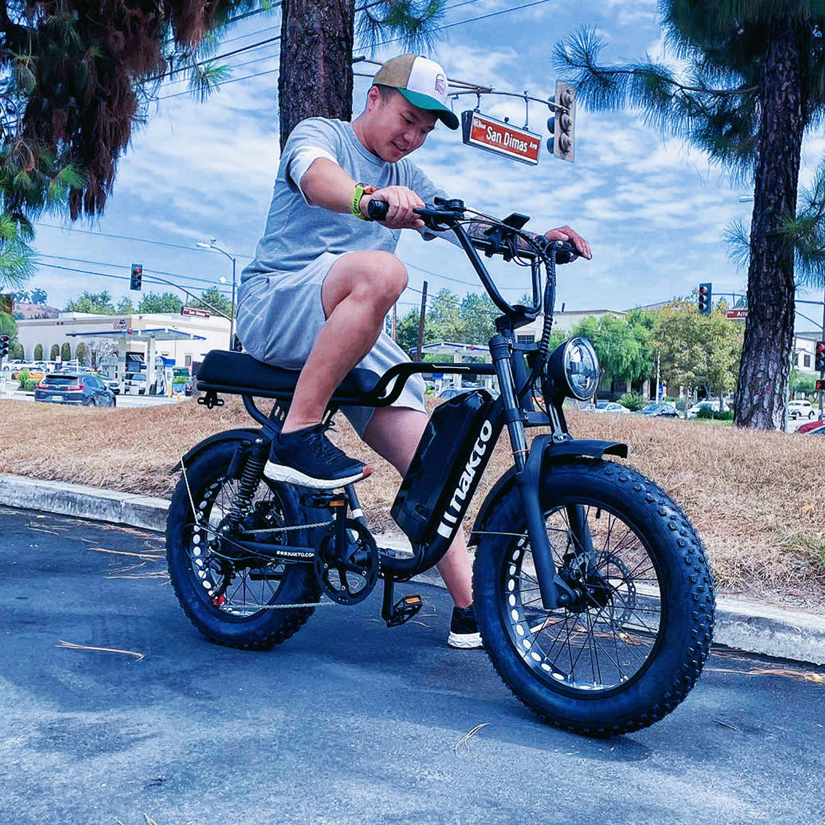 NAKTO F2 Fat Tire Electric Bike, 500W Motor, 20 x 4-Inch Tires