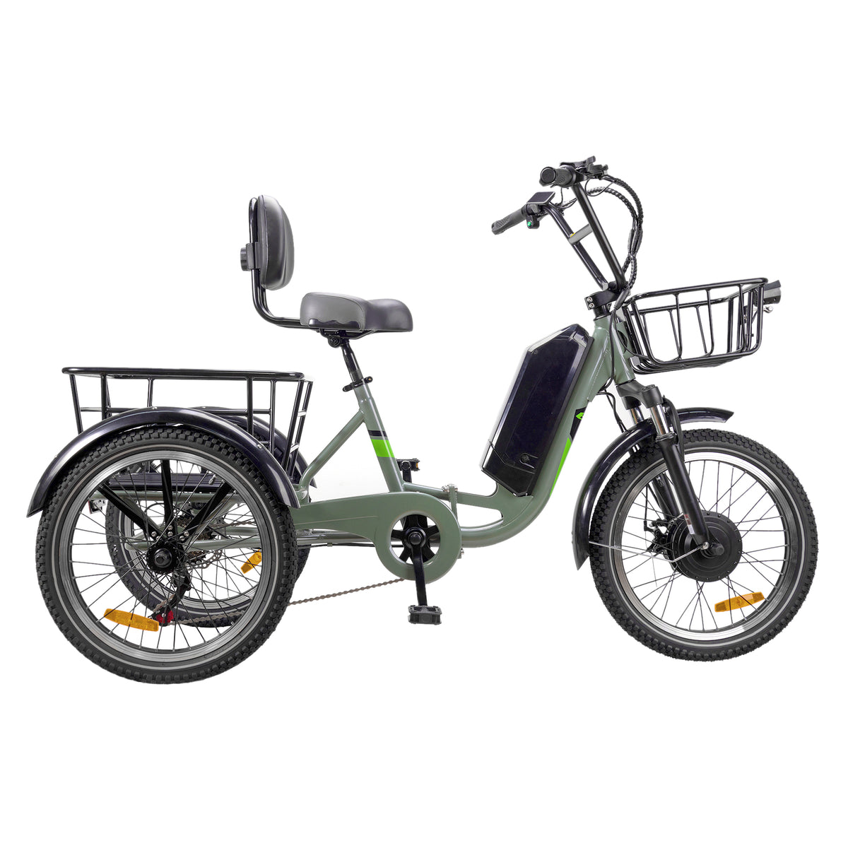 NAKTO S02 Electric Trike, 500W Brushless Motor, 48V 16Ah Battery