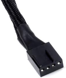 SilverStone All Black Sleeved 1-to-2 Sleeved PWM Fan Splitter Cable (CPF01)