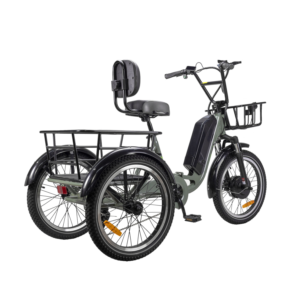NAKTO S02 Electric Trike, 500W Brushless Motor, 48V 16Ah Battery