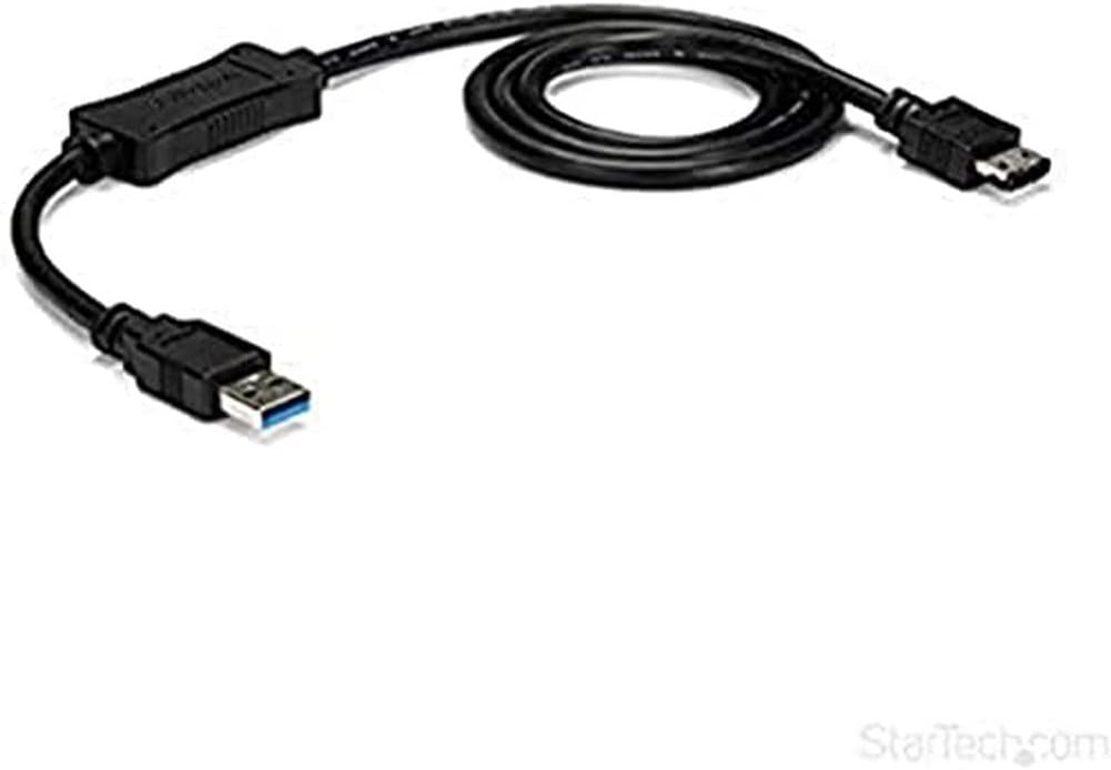 StarTech USB 3.0 to eSATA HDD / SSD / ODD Adapter Cable - 3ft eSATA Hard Drive to USB 3.0 Adapter Cable - SATA 6 Gbps (USB3S2ESATA3)