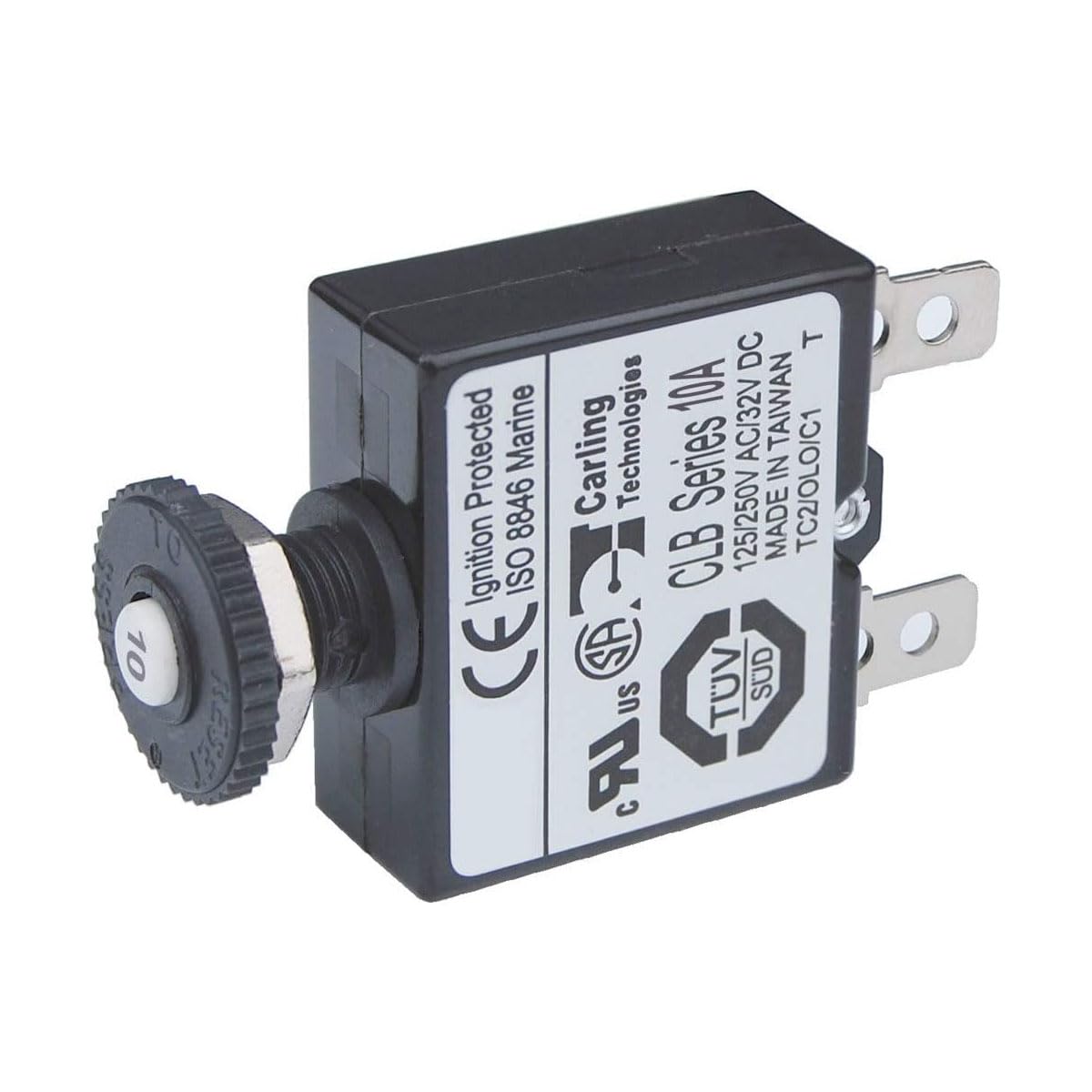 Blue Sea 7054 10A Push Button Thermal