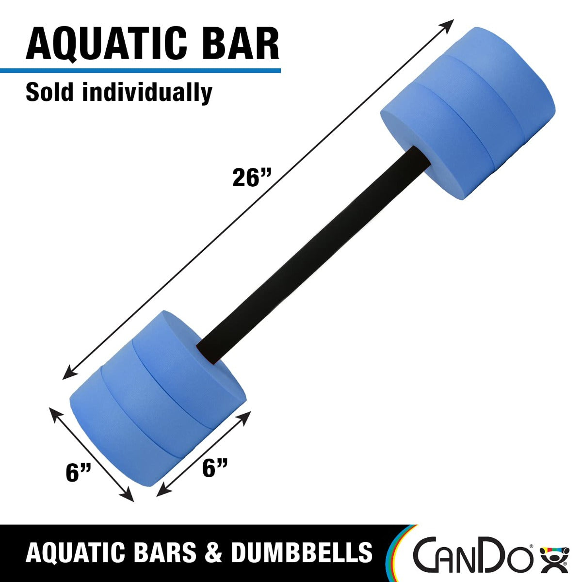CanDo Aquatic Swim Bars and Dumbbells for Hydrotherapy, Swimming, Water Aerobics, Rehab, Swim Lessons, Pool Fitness & Learning to Swim