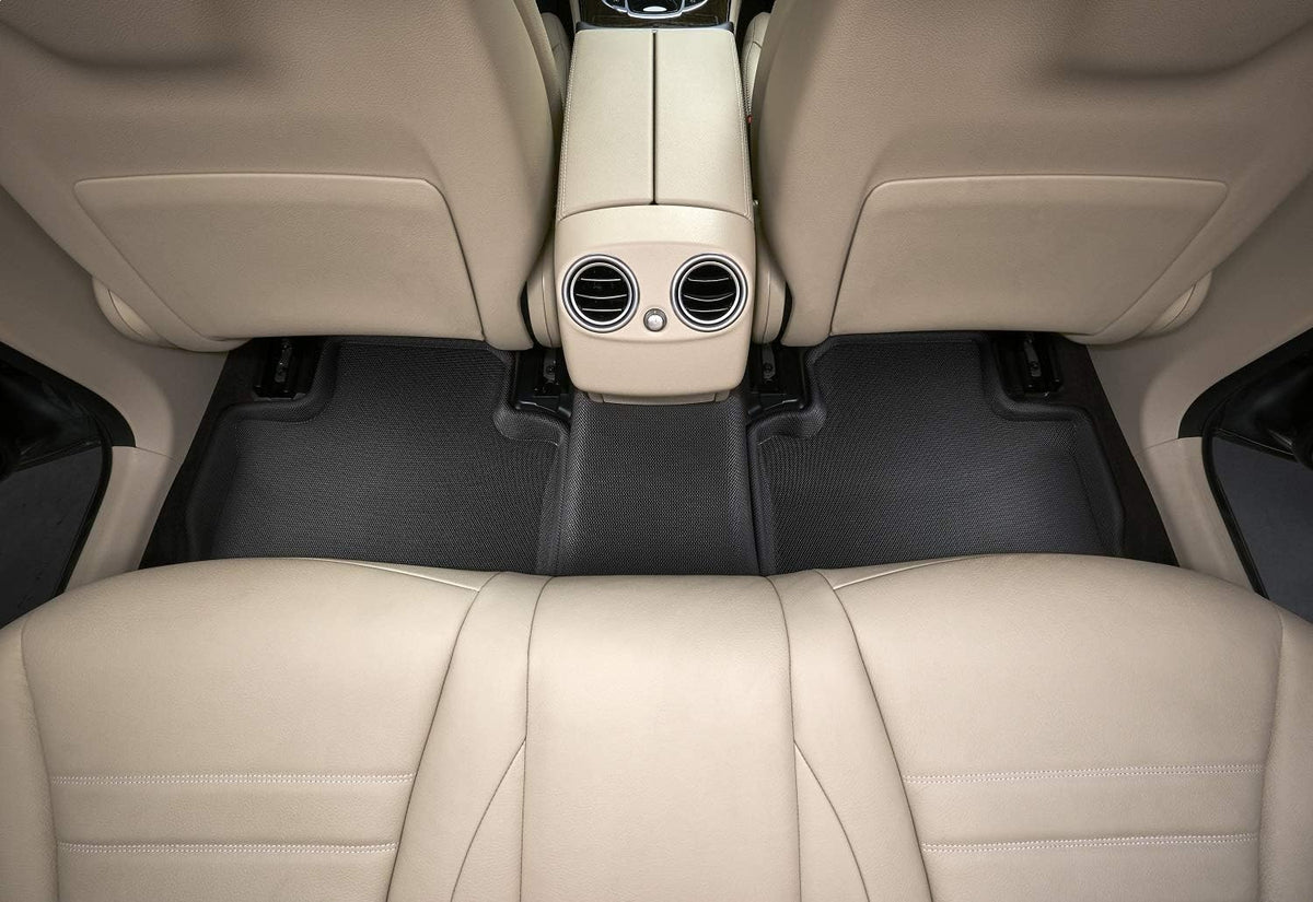 3D MAXpider Kagu Second Row Floor Mat, 16-21 Tesla 6 Seat Model X, Black