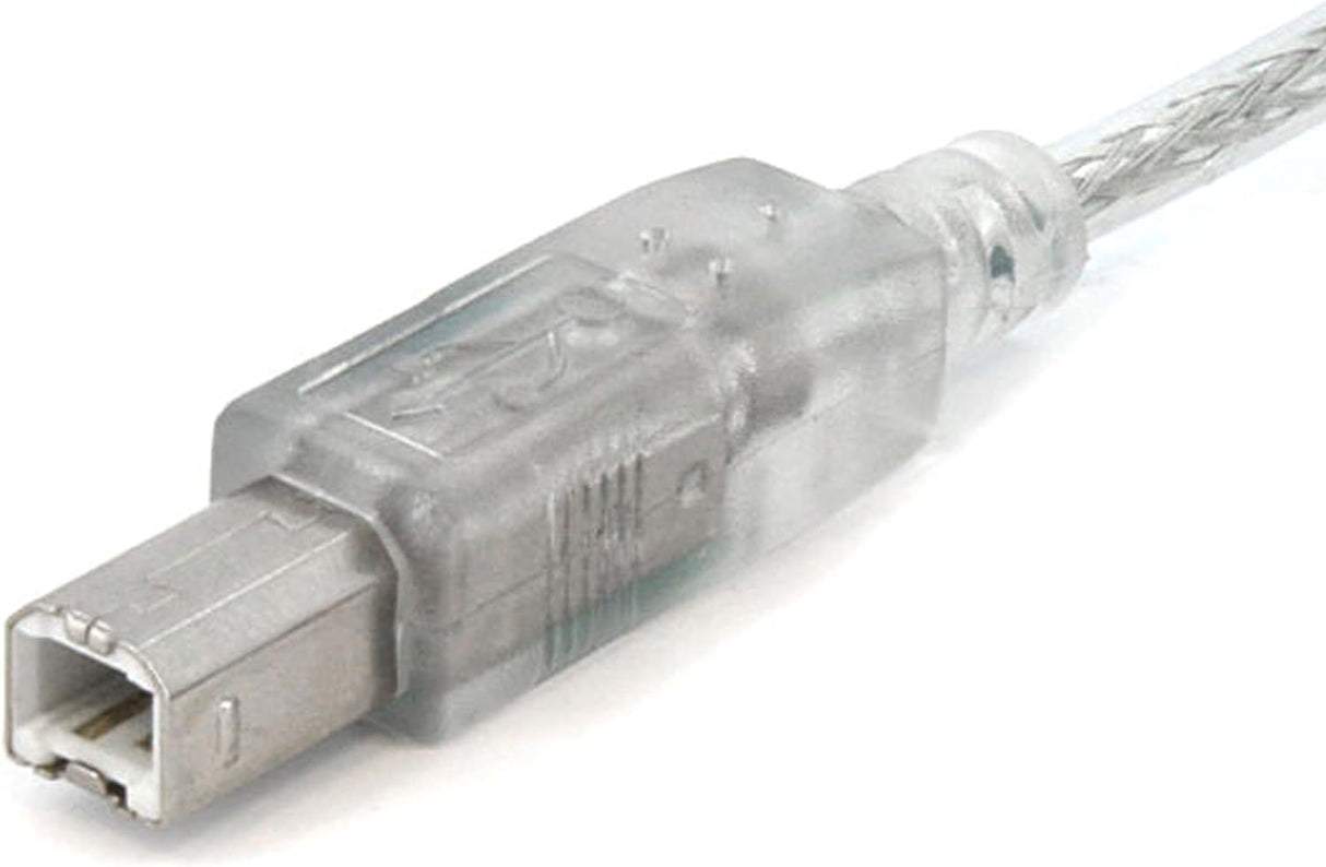 StarTech Transparent USB 2.0 cable - 4 pin USB Type A (M) - 4 pin USB Type B (M) - 10 ft (USBFAB10T)