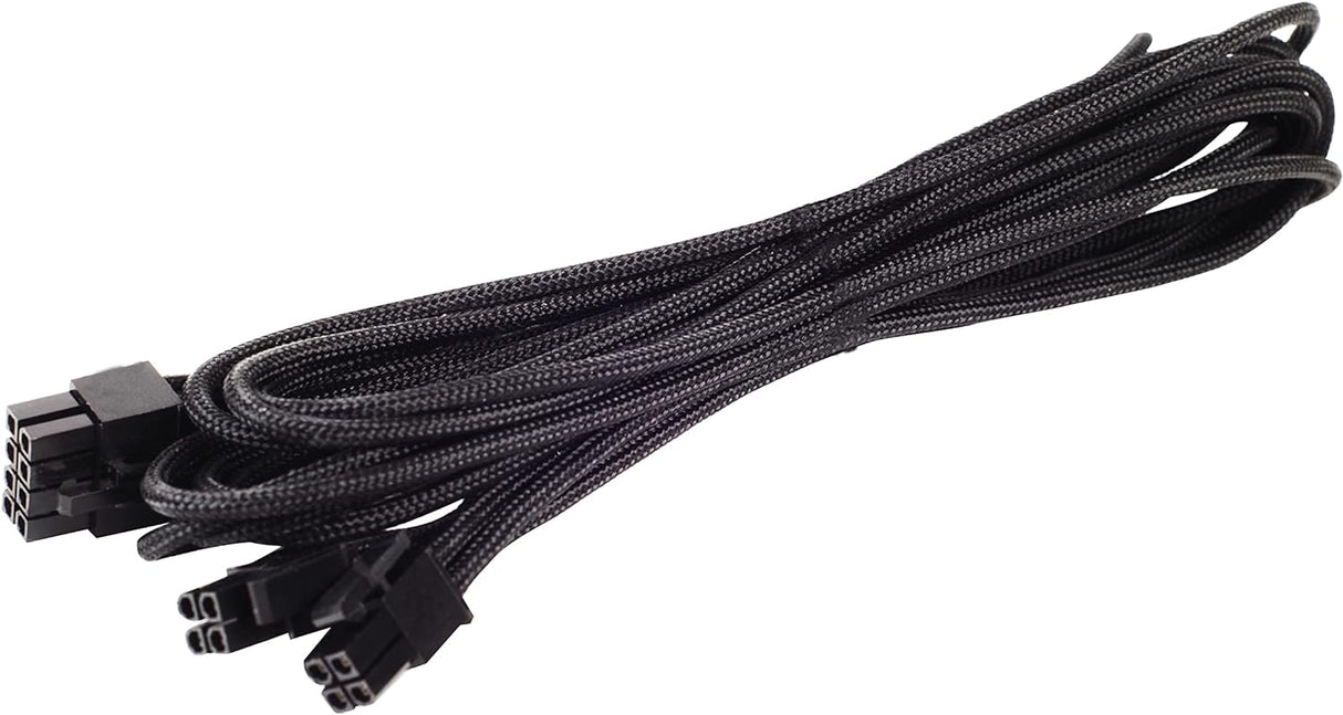Silver Stone Technologies PP06B-EPS55 550mm, 8 Pin Individually Sleeved Modular Cable - Black