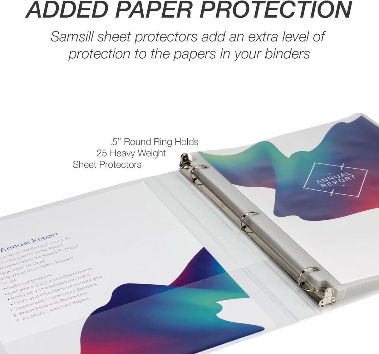 Samsill Economy View 1https://amberww.com/mediahttps://amberww.com/media/catalog/product/catalog/product/2" Capacity Letter Size Round Ring Binder White I08517