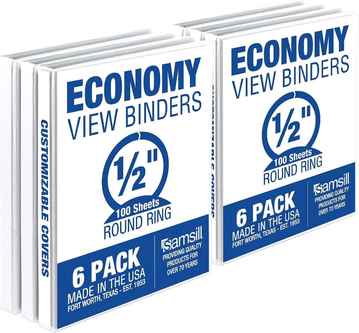 Samsill Economy View 1https://amberww.com/mediahttps://amberww.com/media/catalog/product/catalog/product/2" Capacity Letter Size Round Ring Binder White I08517