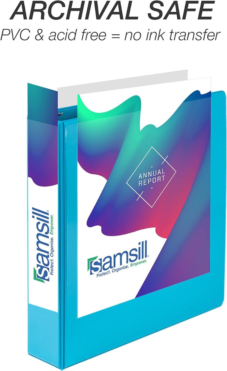 Samsill Durable 2 Inch View D-Ring Binder - Fashion Assortment 4 Pack, Assorted, 4 / Pack (Quantity)