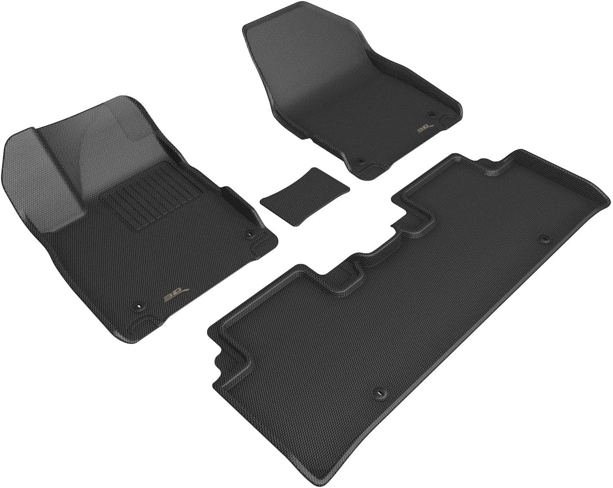 3D MAXpider L1KA07101509 Row 1 & Row 2 Floor Mats for 2022 Kia EV6, Black - 4 Piece