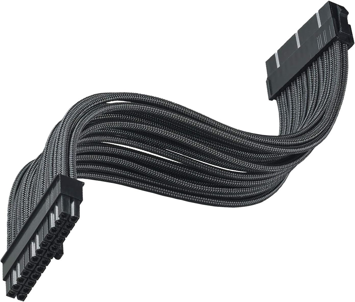 SST-PP07E-MBB, 24pin black sleeve extension cable, 18AWG, black cable comb x 4,