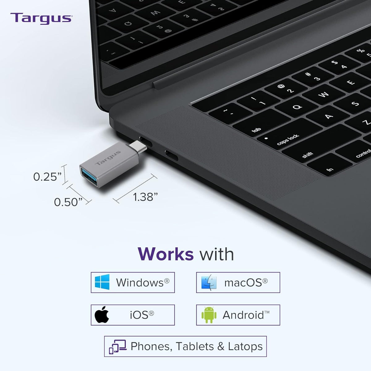 Targus ACA979GL USB/USB-C Data Transfer Adapter 2 pack