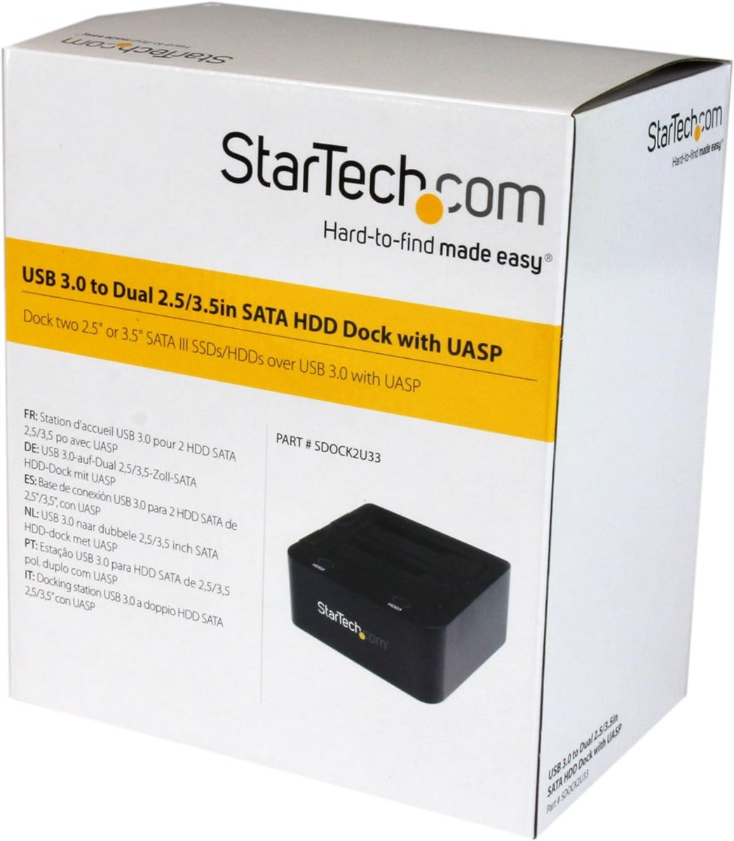 StarTech SDOCK2U33 USB 3.0 Dual Hard Drive Docking Station with UASP