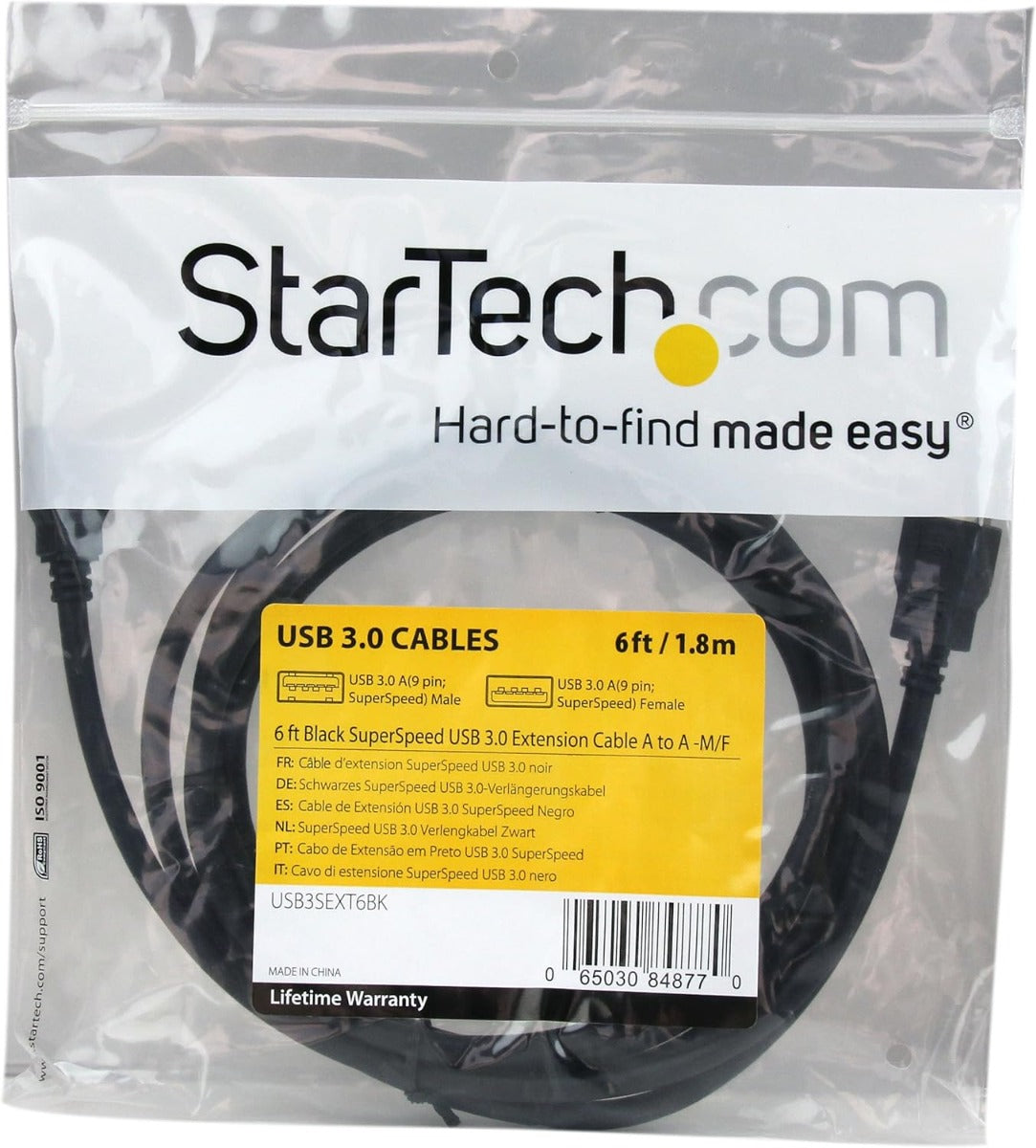 Startech USB3SEXT6BK Superspeed USB 3.0 Extension Cable Black