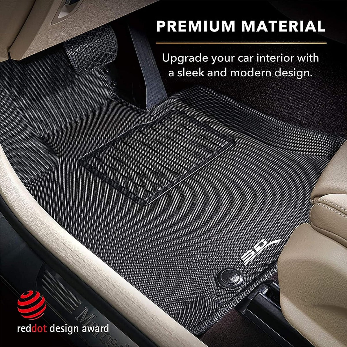 3D MAXpider Kagu Series Custom Fit Floor Mats, 16- 21 Tesla 6 Seat Model X
