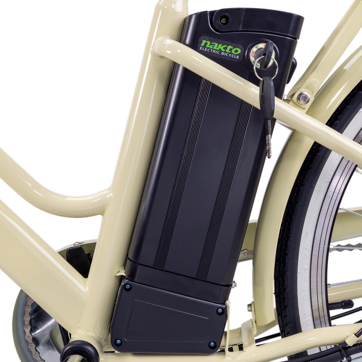 NAKTO 26-Inch Classic Electric Bike, 500W Rear Hub Motor, 48V 10Ah
