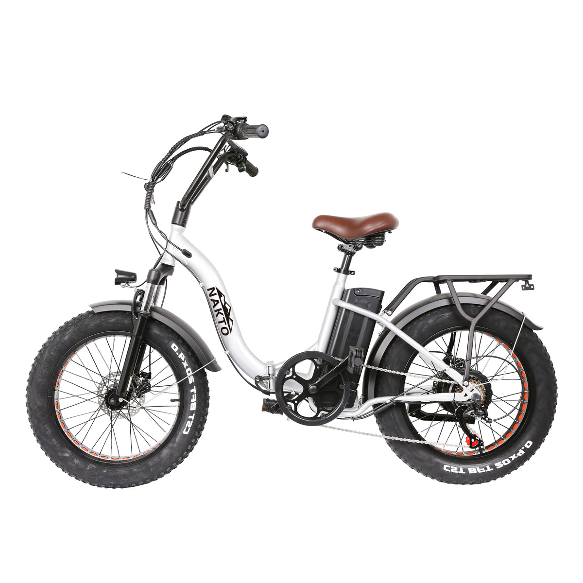 NAKTO 20-Inch Folding Fat Tire Electric Bike, 500W Motor, 48V Battery
