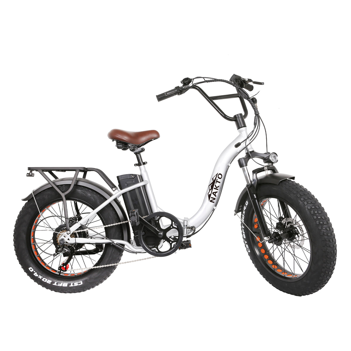 NAKTO 20-Inch Folding Fat Tire Electric Bike, 500W Motor, 48V Battery
