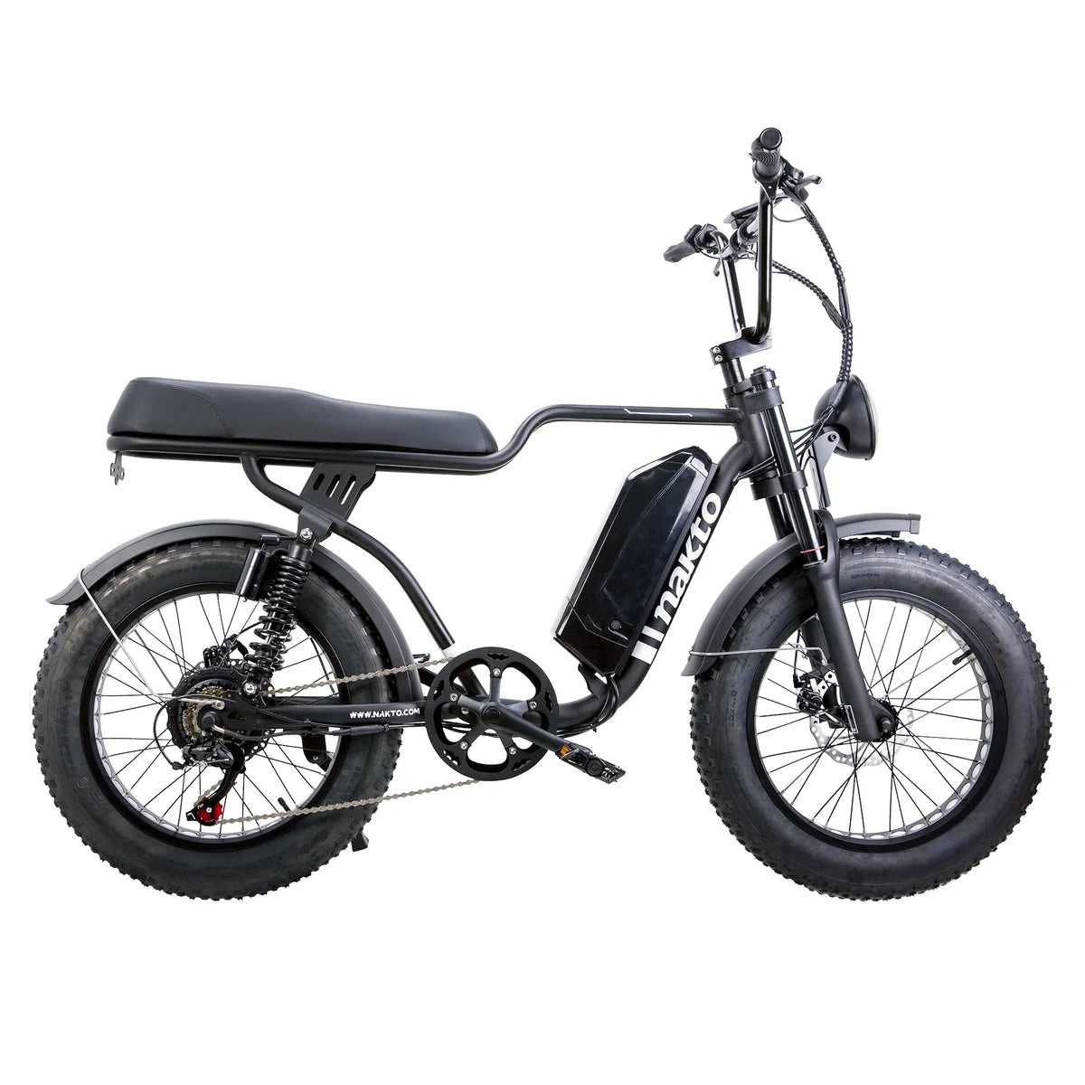NAKTO F2 Fat Tire Electric Bike, 500W Motor, 20 x 4-Inch Tires