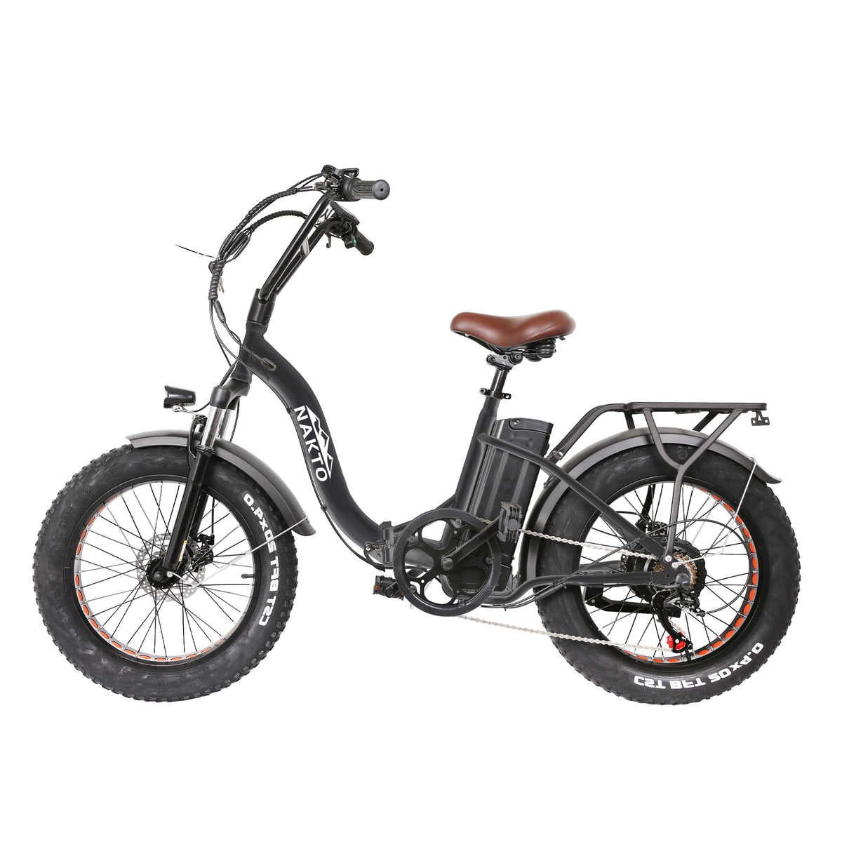 NAKTO 20-Inch Folding Fat Tire Electric Bike, 500W Motor, 48V Battery