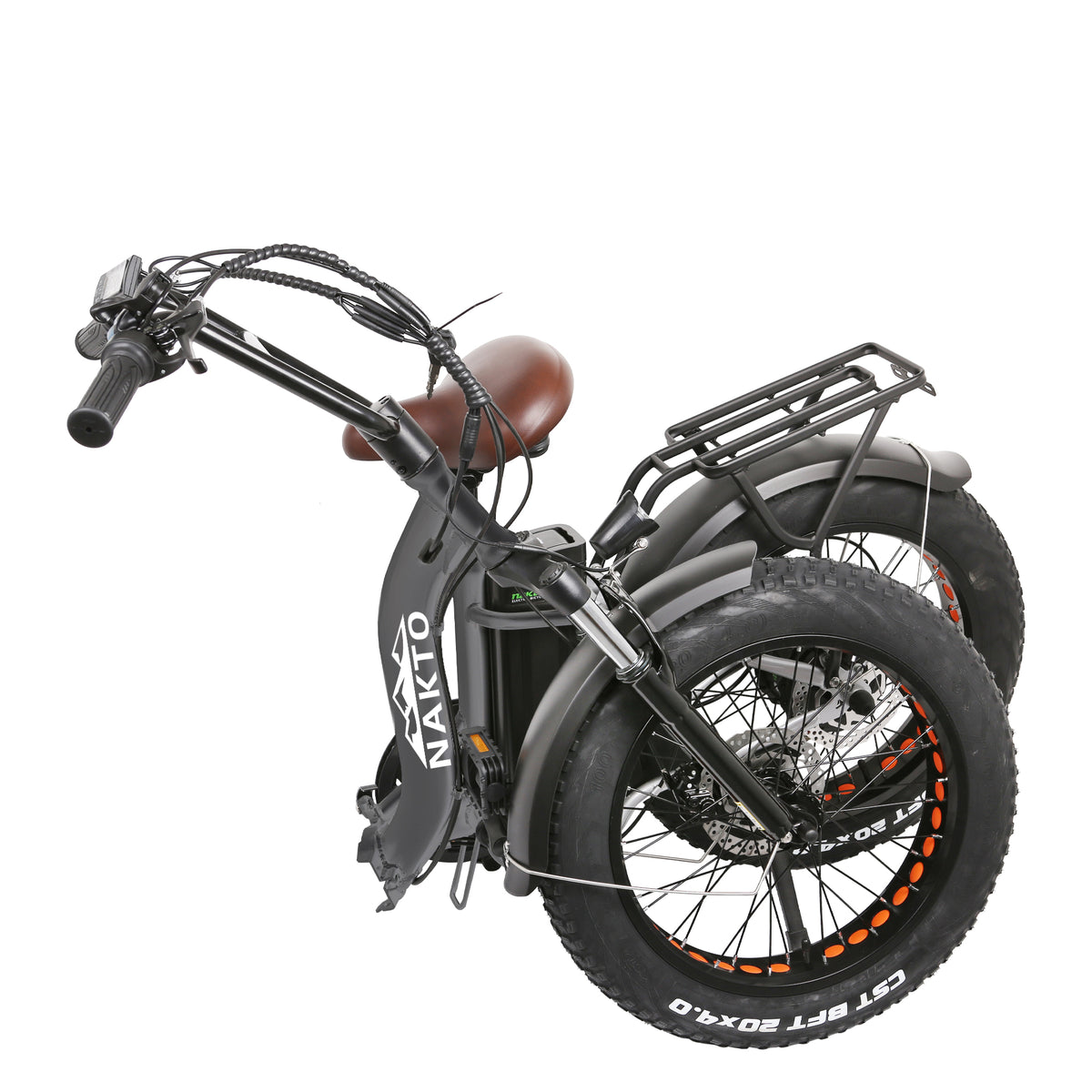 NAKTO 20-Inch Folding Fat Tire Electric Bike, 500W Motor, 48V Battery