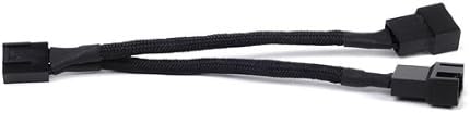 SilverStone All Black Sleeved 1-to-2 Sleeved PWM Fan Splitter Cable (CPF01)