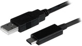StarTech 0.5m USB C to USB A Cable - M/M - USB 2.0 - USB-C Charger Cable - USB 2.0 Type C to Type A Cable (USB2AC50CM)