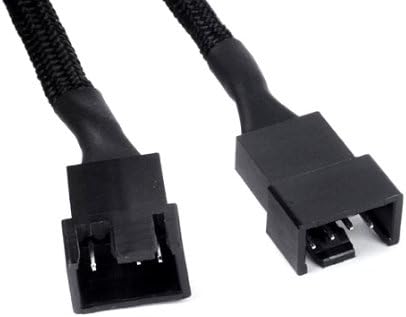 SilverStone All Black Sleeved 1-to-2 Sleeved PWM Fan Splitter Cable (CPF01)