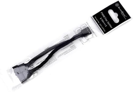 SilverStone All Black Sleeved 1-to-2 Sleeved PWM Fan Splitter Cable (CPF01)