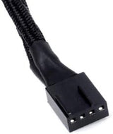 SilverStone All Black Sleeved 1-to-2 Sleeved PWM Fan Splitter Cable (CPF01)