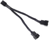 SilverStone All Black Sleeved 1-to-2 Sleeved PWM Fan Splitter Cable (CPF01)