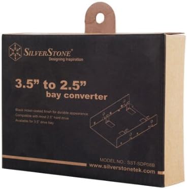 SilverStone SST-SDP08B 2 x 2.5" to 3.5" Bay Converter (Black Nickel)