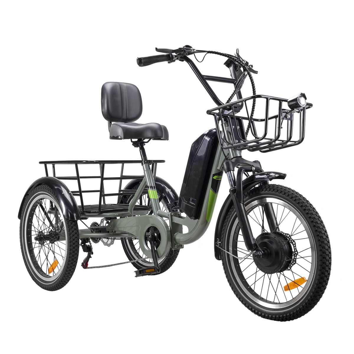 NAKTO S02 Electric Trike, 500W Brushless Motor, 48V 16Ah Battery