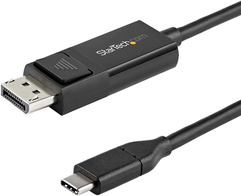 StarTech.com CDP2DP142MBD 6.6ft. (2 m)??SB-C to DisplayPort 1.4 Cable, Bi-Directional - Black