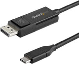 StarTech.com CDP2DP142MBD 6.6ft. (2 m)??SB-C to DisplayPort 1.4 Cable, Bi-Directional - Black