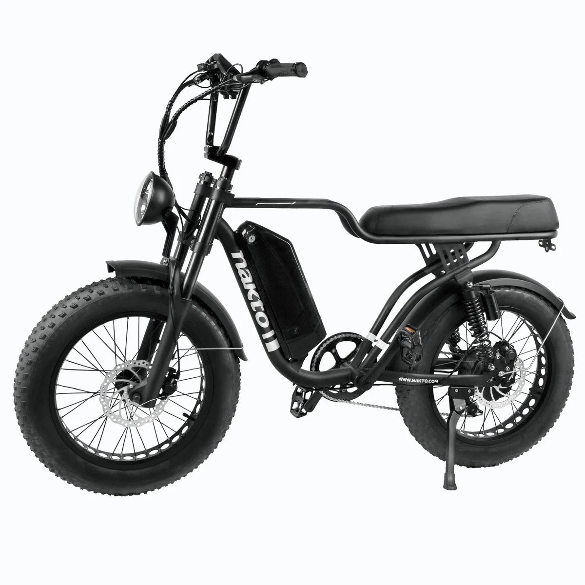 NAKTO F2 Fat Tire Electric Bike, 500W Motor, 20 x 4-Inch Tires