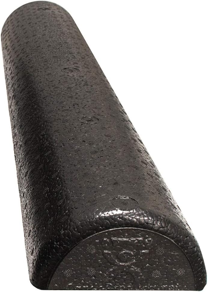CanDo Black Composite High-Density Foam Rollers for Muscle Restoration Massage Therapy Sport Recovery and Physical Therapy 6" x 12" Round