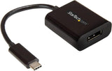 StarTech USB C to DisplayPort Adapter 4K 60Hz - USB Type-C to DP 1.4 Monitor Video Converter (DP Alt Mode) - Thunderbolt 3 Compatible (CDP2DP)