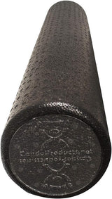 CanDo Black Composite High-Density Foam Rollers for Muscle Restoration Massage Therapy Sport Recovery and Physical Therapy 6" x 12" Round