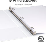 Samsill Economy View 1https://amberww.com/mediahttps://amberww.com/media/catalog/product/catalog/product/2" Capacity Letter Size Round Ring Binder  White I08517