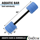 CanDo Aquatic Swim Bars and Dumbbells for Hydrotherapy, Swimming, Water Aerobics, Rehab, Swim Lessons, Pool Fitness & Learning to Swim
