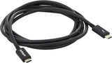 StarTech Thunderbolt 3 Cable - 6 ft / 2m - 4K 60Hz - 20Gbps - USB C to USB C Cable - Thunderbolt 3 USB Type C Charger Cable (TBLT3MM2M)