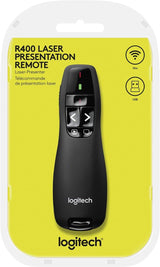 Logitech 910-001354 Wireless Presenter W/laser Pointer, 50ft Projection, Matte Black