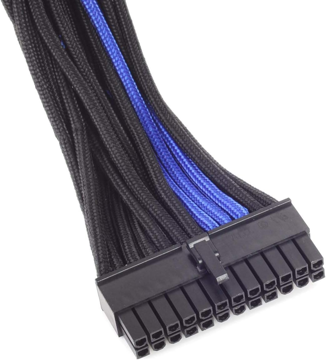 Silverstone PP07-MBBA Motherboard 24pin Connector Sleeved Extension Power Supply Cable