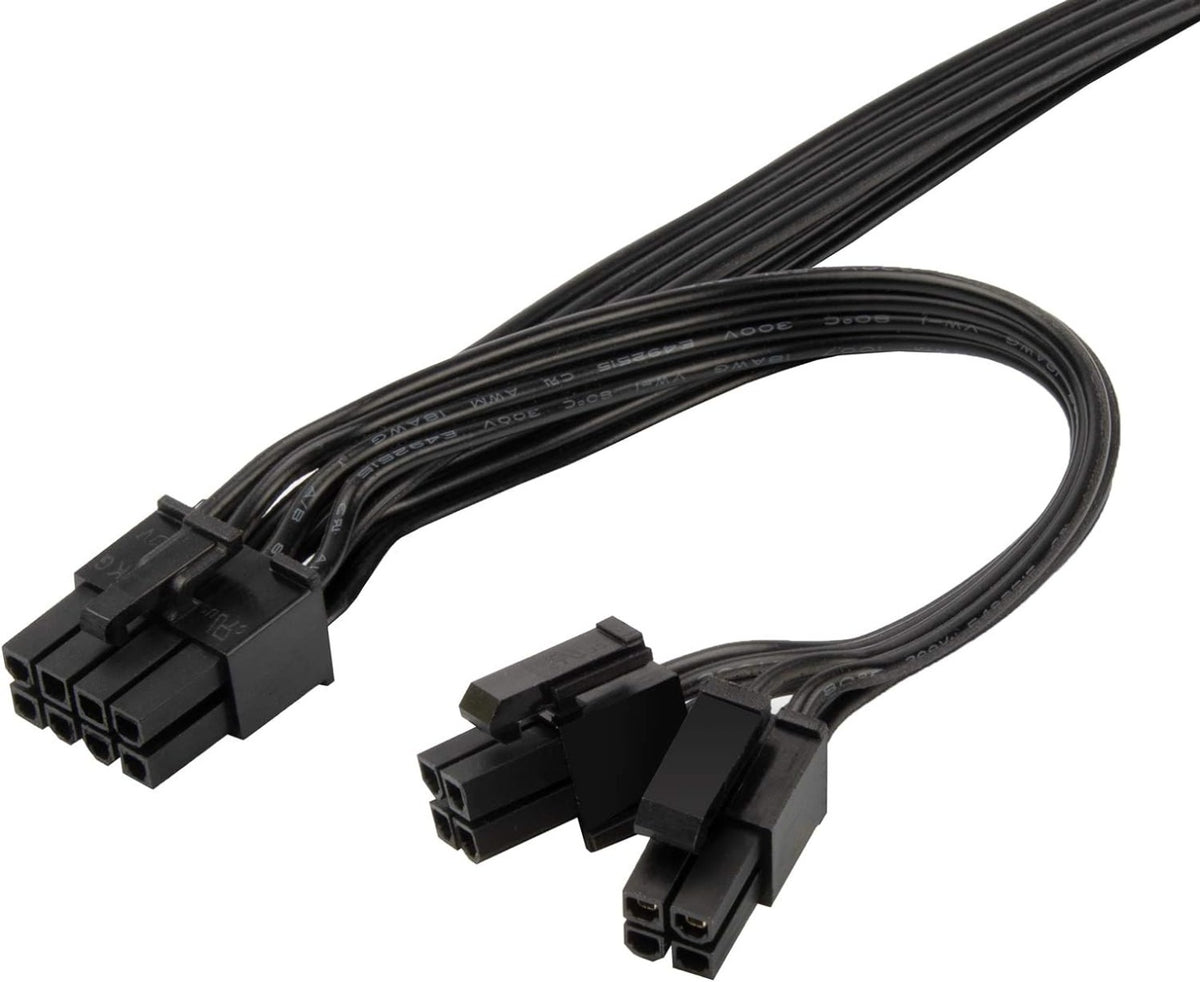 PP13,EPS 8PIN TO EPS 8PIN?*2 CABLE-18AWG-BLACK-750mm & 150mm