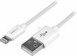 StarTech 1m (3ft) White Apple 8-pin Lightning Connector to USB Cable for iPhone / iPod / iPad (USBLT1MW)