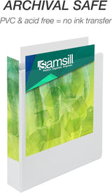 Samsill Earth's Choice 1.5" Round Ring View Binders, White, 4 Pack